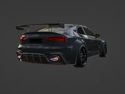 audi rs5 customized blender 3D model