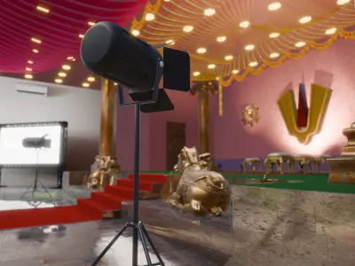 Realistic Indian Wedding Convention Hall Scene 3D model