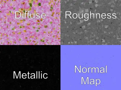 Thistle Flower Delicate Petal Model Pack Low-poly 3D model