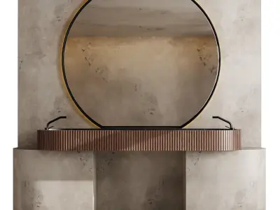 Bathroom furniture by Fauset Bathroom 115 Low-poly 3D model