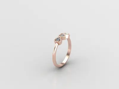 Solitaire Ring Version 1 SR30 3D model