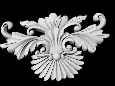 Central decor ornament for furniture 3D model 349