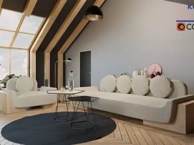 Cozy Living Room 3D model