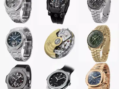Ultimate Luxury Watch Collection - High-End 3D Models 3D Model Pack