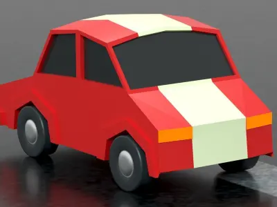 Low Poly Game Ready Car Low-poly 3D model