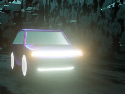 Artificial Car Free low-poly 3D model