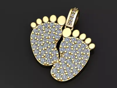 Luxury Emerald  Diamond Drop Earrings  3D print model