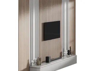 Modern TV Wall 030 3D model