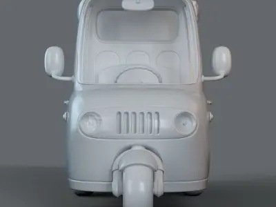 Cartoon Three Wheeler 3D model