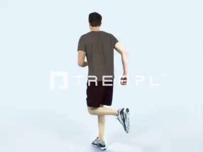 Virtue 02H Running Jogging Football Sports Man Low-poly 3D model