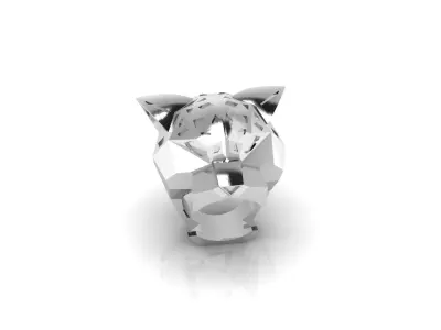 Faceted Panther Ring Free 3D print model