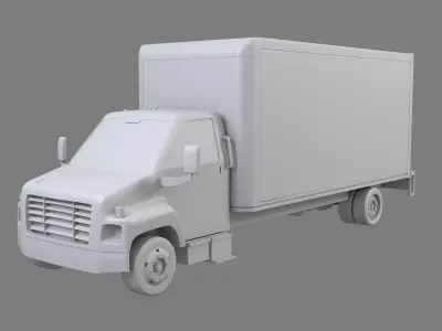 Box tuck Low-poly 3D model