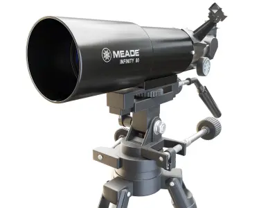 Meade Infinity 80mm Telescope Low-poly 3D model