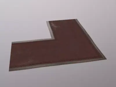 Floor Carpet Corner Low-poly 3D model
