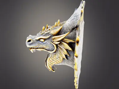 Dragon wall decor 3D print model