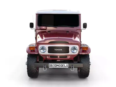 Toyota Land Cruiser FJ 40 Dark Red 3D model