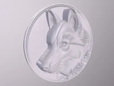 Siberian Husky 2 basrelief for 3D printing 3D print model