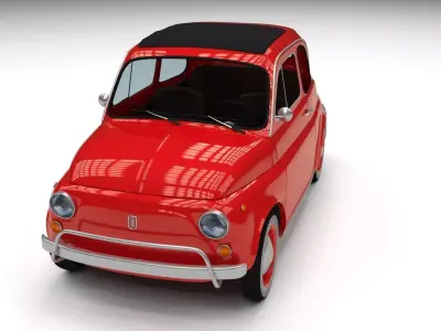 Fiat 500L Luxe 1968 Low-poly 3D model