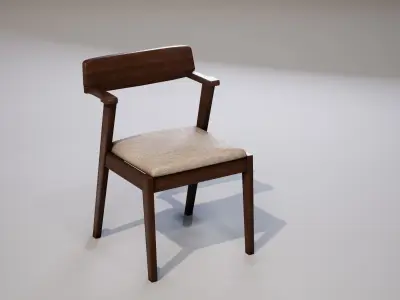 Chair 02 Low-poly 3D model