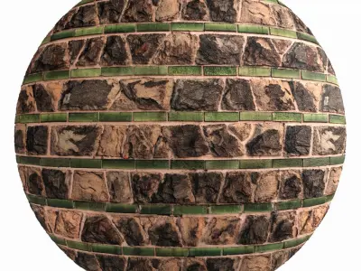 Ston Wall Material 18- Stone Wall Pbr 4k Texture