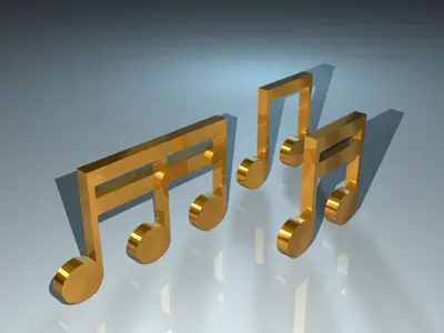 Musical notes 3D model