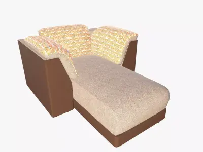 Chaise Lounge Low-poly 3D model