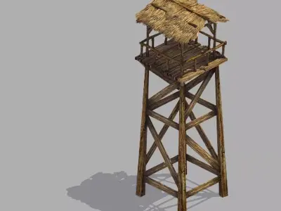 gAME Wooden Building - Watchtower 03 3D model