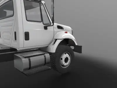International 7400 Chassis Low-poly 3D model
