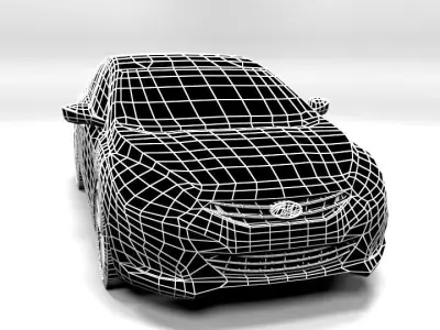 HYUNDAI I40 LOWPOLY Low-poly 3D model