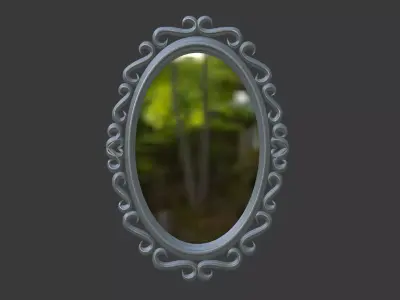 Oval Mirror Frame 3D model buy