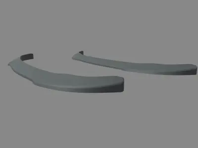 Front Bumper Lip Car 02 Low-poly 3D model