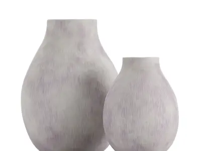 Lavender and White Vase 3D model
