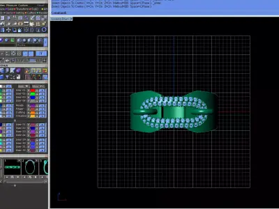 Luxury gold ring with jewels 3D print model