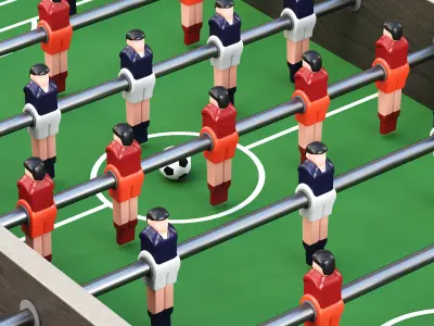 Table Football Game TGE  3D model