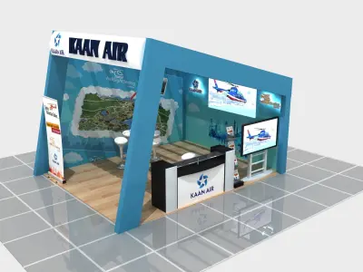  3D Modern Expo Stand 24 3D model