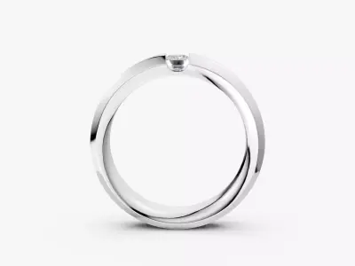 BAND DIAMOND RING-RJ026 3D print model