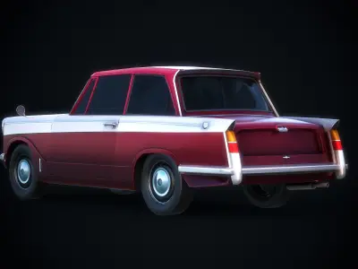 Triumph Herald Saloon Authentic Car Game Ready Low-poly 3D model