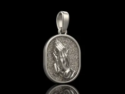 Praying hands protect us pendant model 995 3D print model