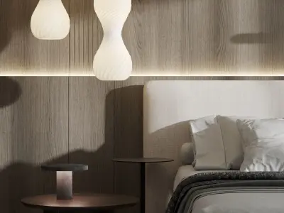 Luxury master bedroom 3D model