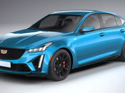 Cadillac CT5-V Blackwing 2022 Realistic Game Ready Rigged Ready  3D model