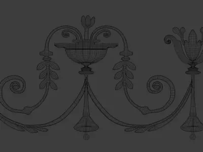 ornament baroque V2 3D model