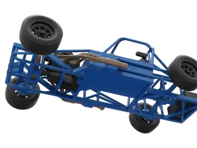 Small Block Supermodified race car Base Scale 1 to 25 3D print model