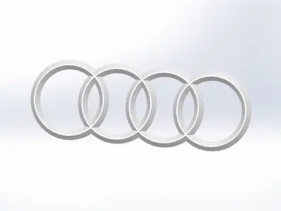 Audi logo 3D print model