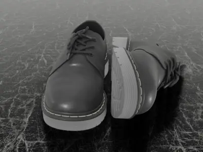 CLASSIC MENS 3D SHOES - LEATHER Low-poly 3D model