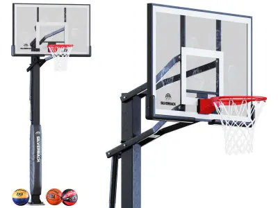 Set Basketball Hoops  3D model