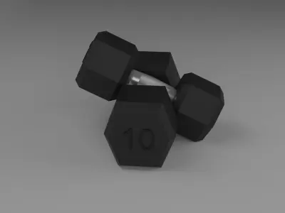 Weights dumbbell 3D model