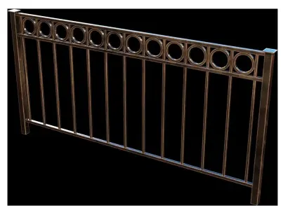 collection metal fencing 3D model