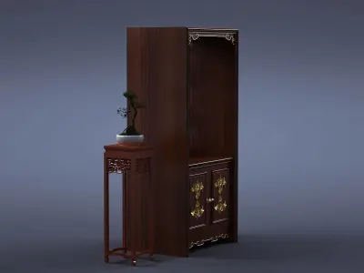 cabinet cabinet wardrobe sofa bed table bookshelve 3D model