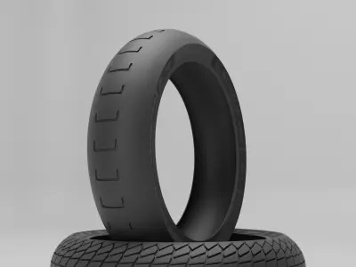 Michelin Power Supermoto Tire pack slick rain 3D model