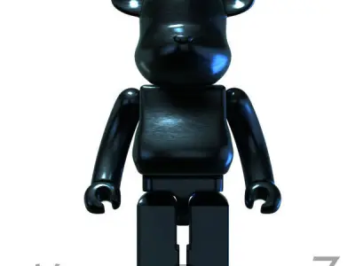 BlueTitanium Bear Brick 3D model